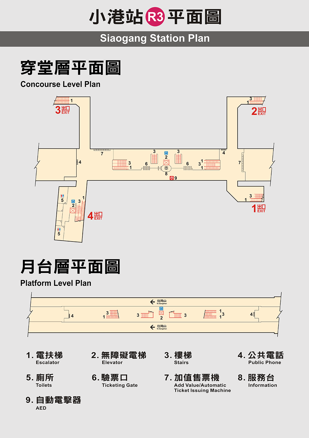 小港站內平面圖